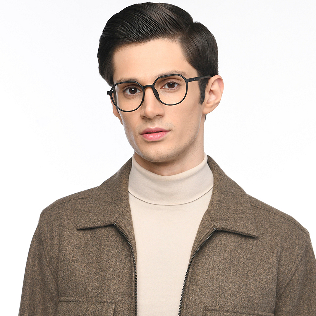 Lenskart Air Online Black Full Rim Round left side