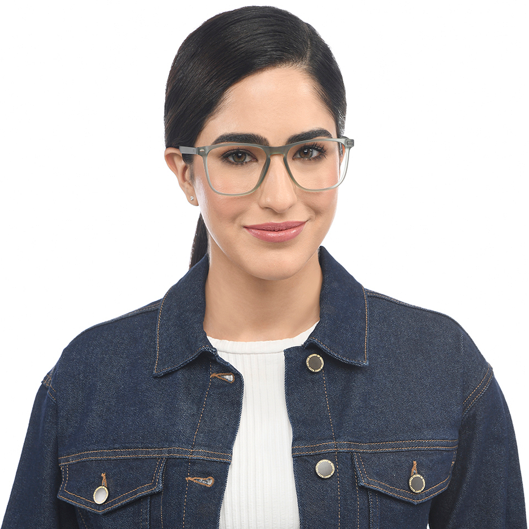 Buy Grey Full Rim Square Lenskart Air Switch LA E15321-C4 Clip On