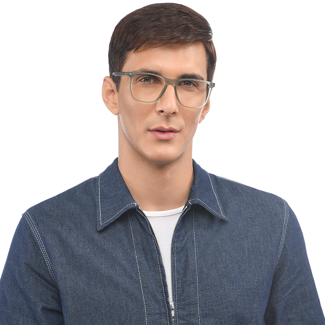 Buy Grey Full Rim Square Lenskart Air Switch LA E15321-C4 Clip On