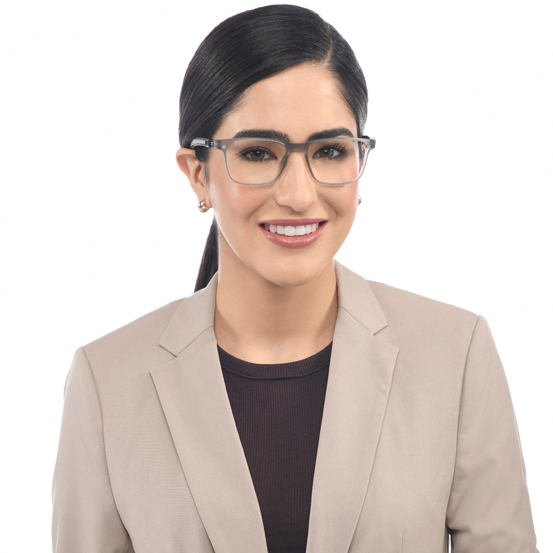 Lenskart Air Gray Transparent Full Rim Square right side