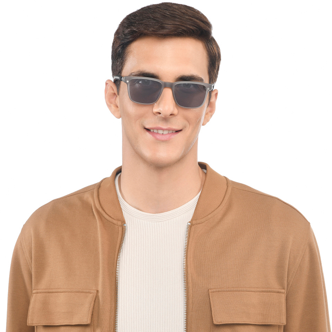 Lenskart Air Gray Transparent Full Rim Square right side