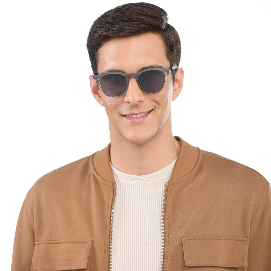 Lenskart Air Gray Transparent Full Rim Round right side