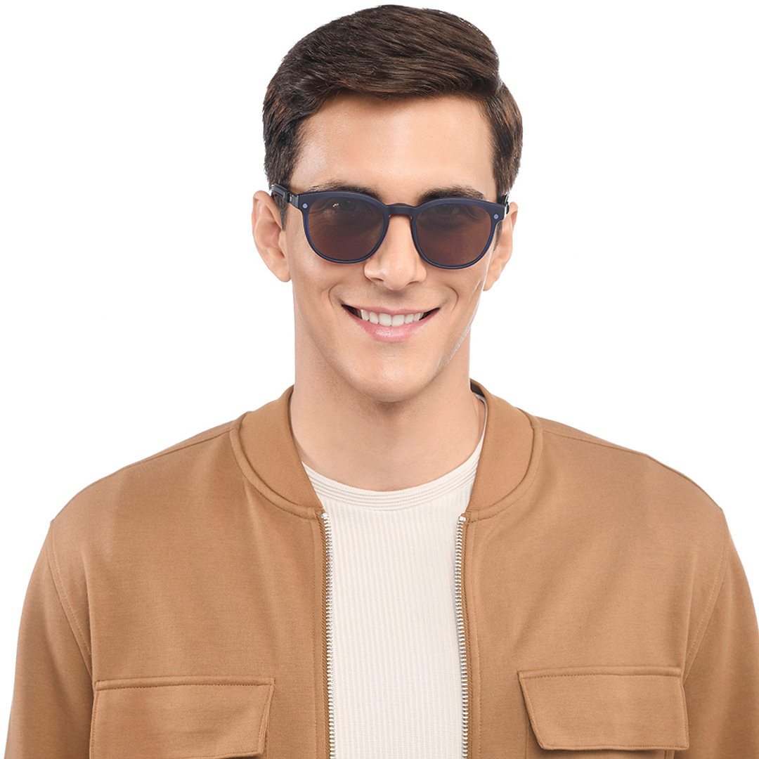 Lenskart Air Sky Blue Full Rim Round right side