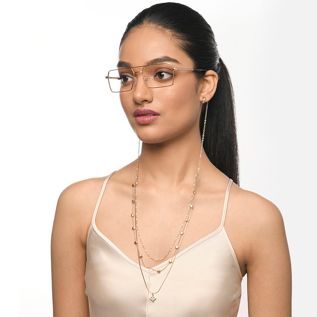 Lenskart STUDIO Gold Chain Lenskart LK A16105-C1 Length 550 cm Width 12 mm left side