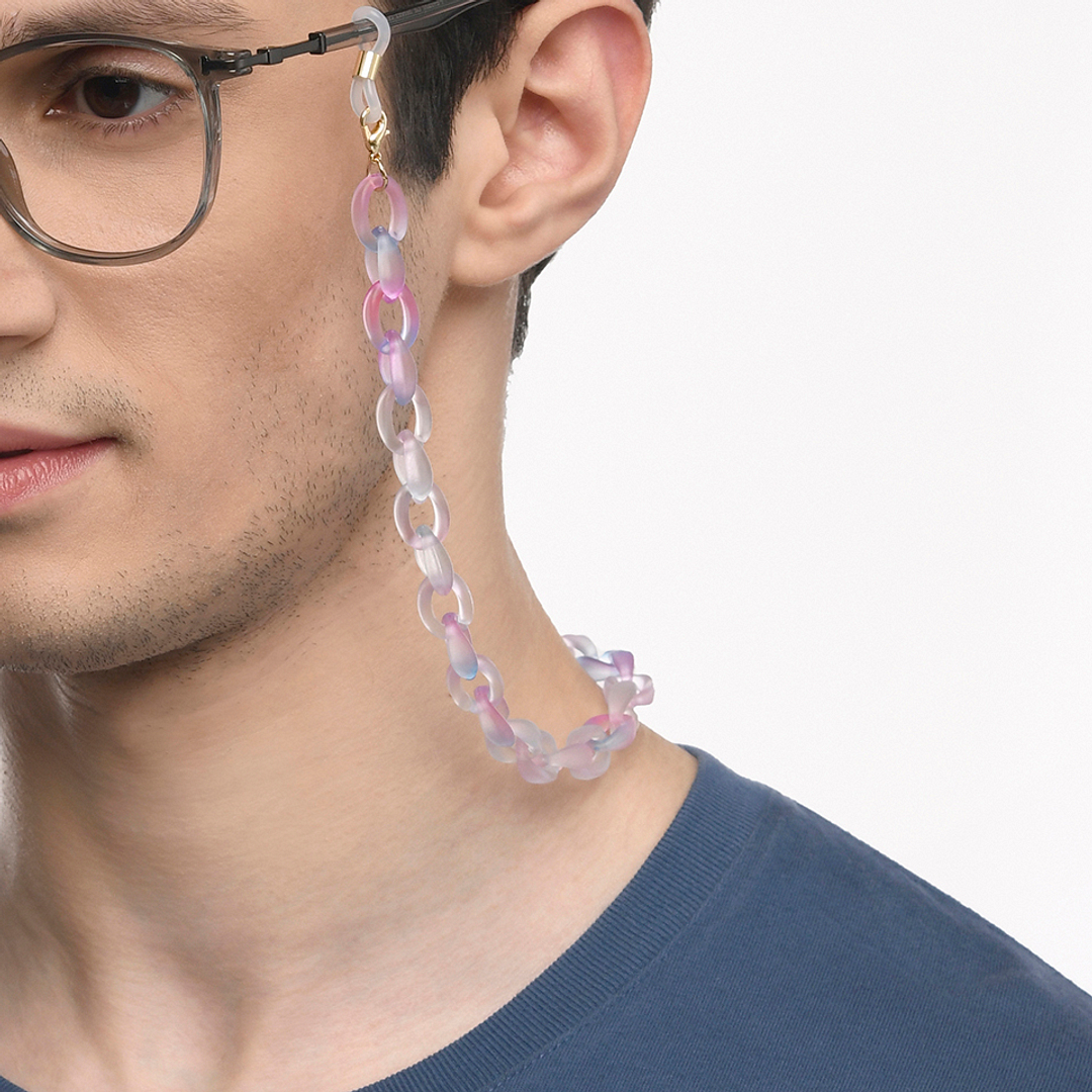 Lenskart STUDIO Pink Blue Chain Lenskart LK A16108-C3 Length 600 cm Width 11 mm left side