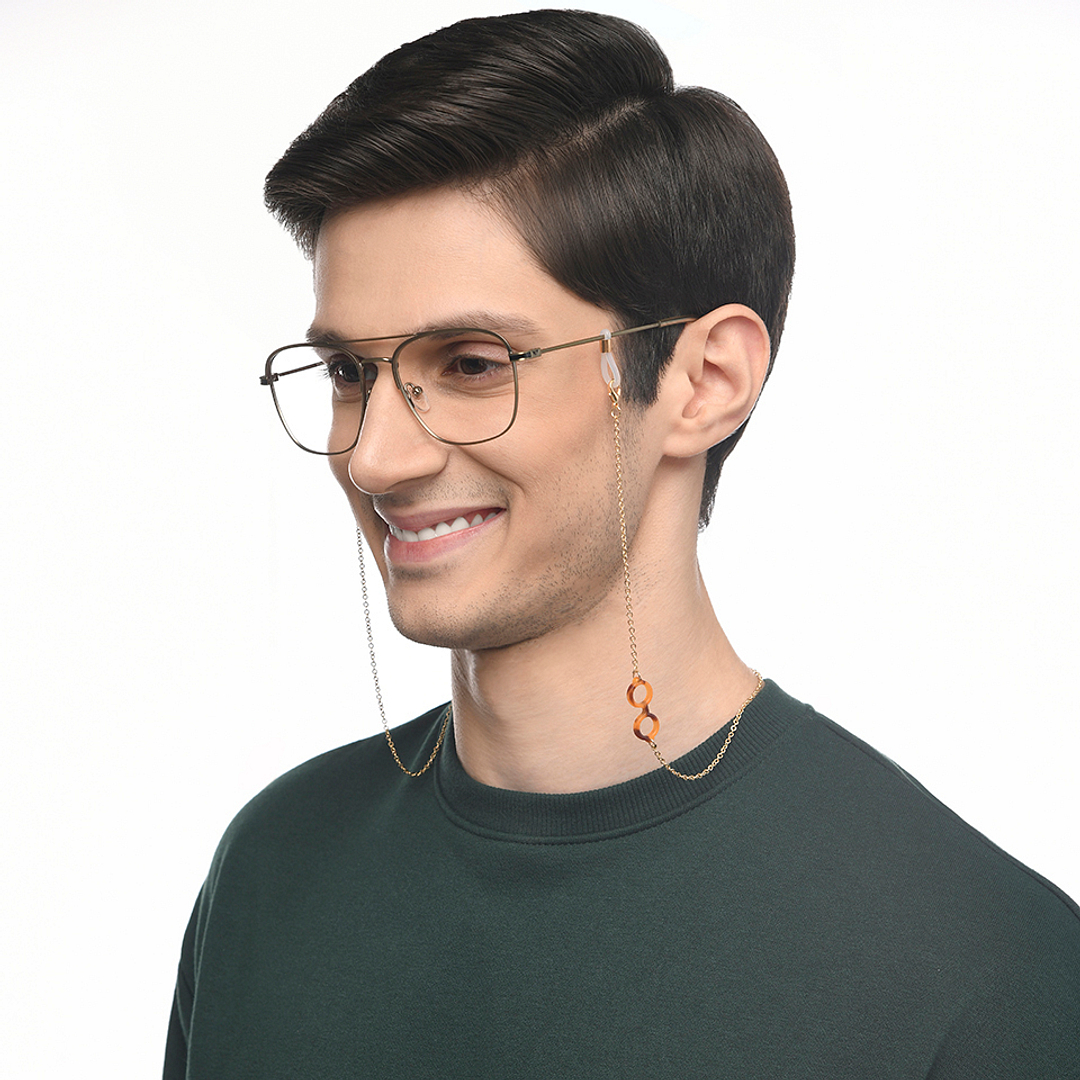 Lenskart STUDIO Gold Brown Chain Lenskart LK A16110-C1 Length 700 cm Width 11 mm left side