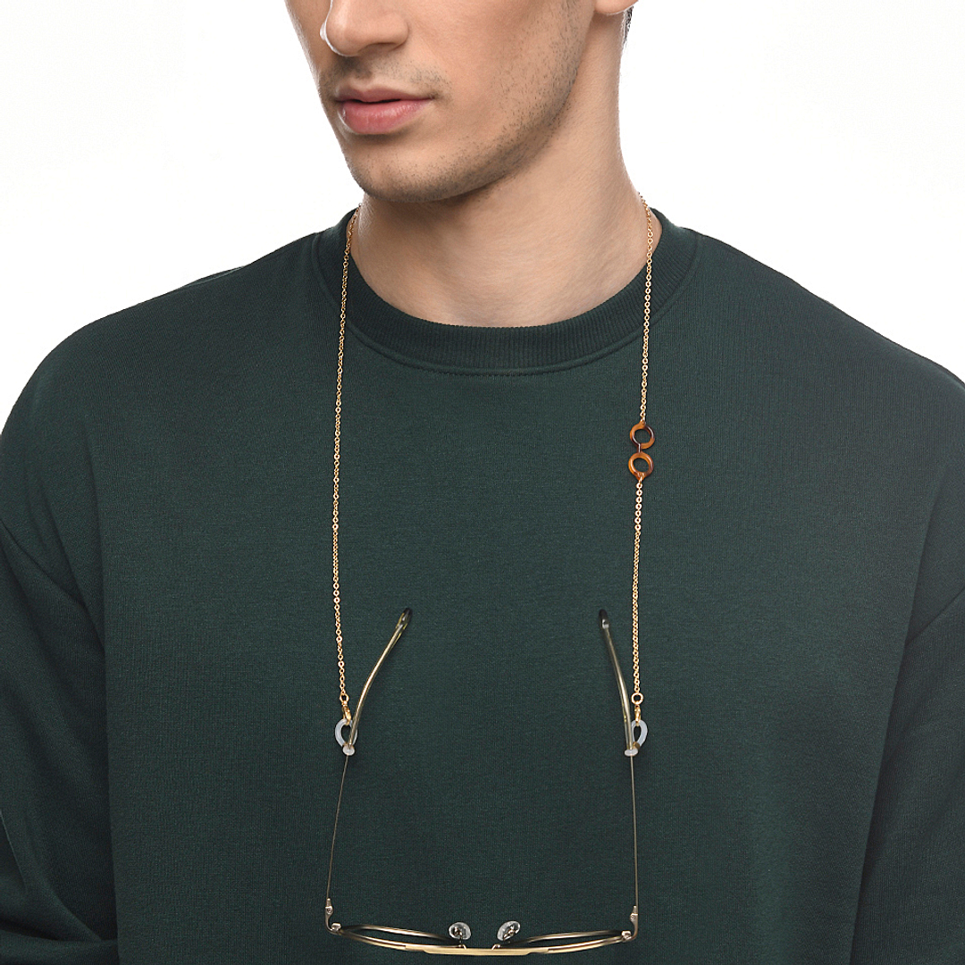 Lenskart STUDIO Gold Brown Chain Lenskart LK A16110-C1 Length 700 cm Width 11 mm right side