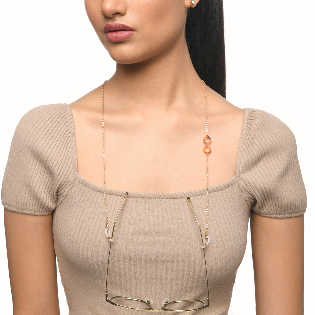 Lenskart STUDIO Gold Brown Chain Lenskart LK A16110-C1 Length 700 cm Width 11 mm left side