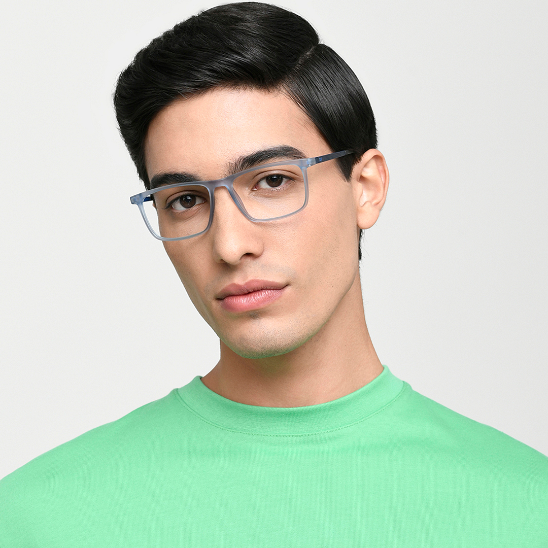 Lenskart Air Online Sky Blue Full Rim Rectangle right side