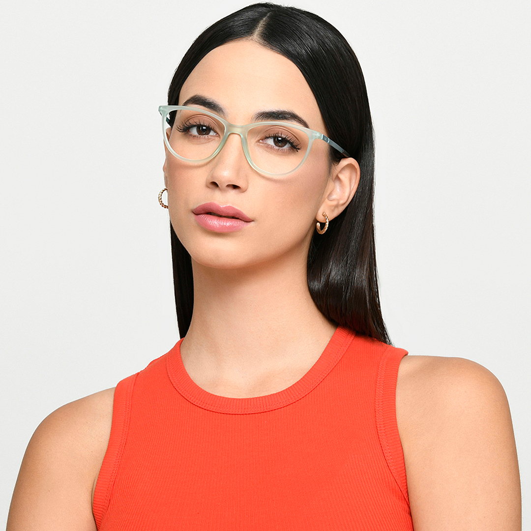 Lenskart Air Online Light Green Full Rim Cat Eye right side