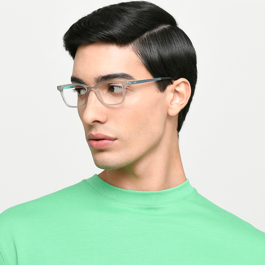 Lenskart Air Online Light Gray Full Rim Rectangle left side