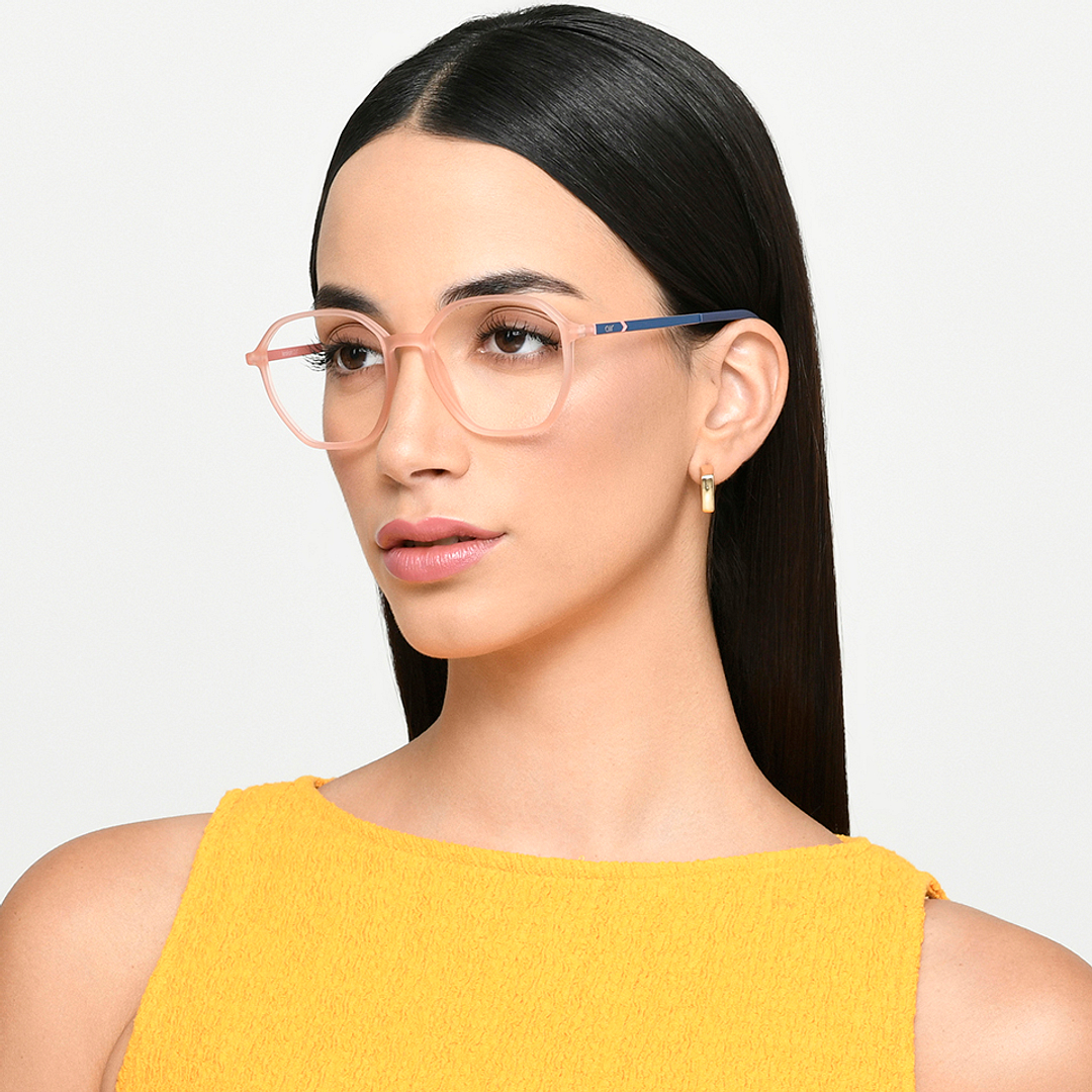 Lenskart Air Online Pink Transparent Full Rim Geometric right side