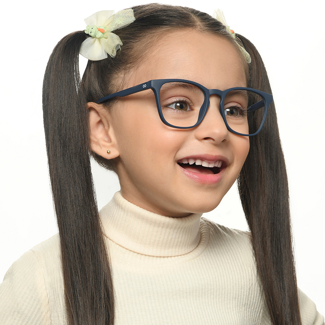 Hooper Navy Blue Full Rim Square left side