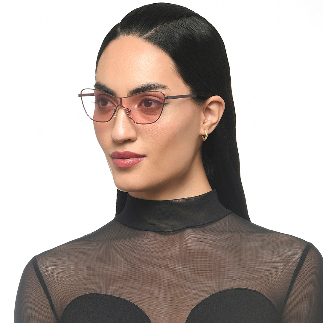 Lenskart Studio Online Gunmetal Full Rim Cat Eye left side