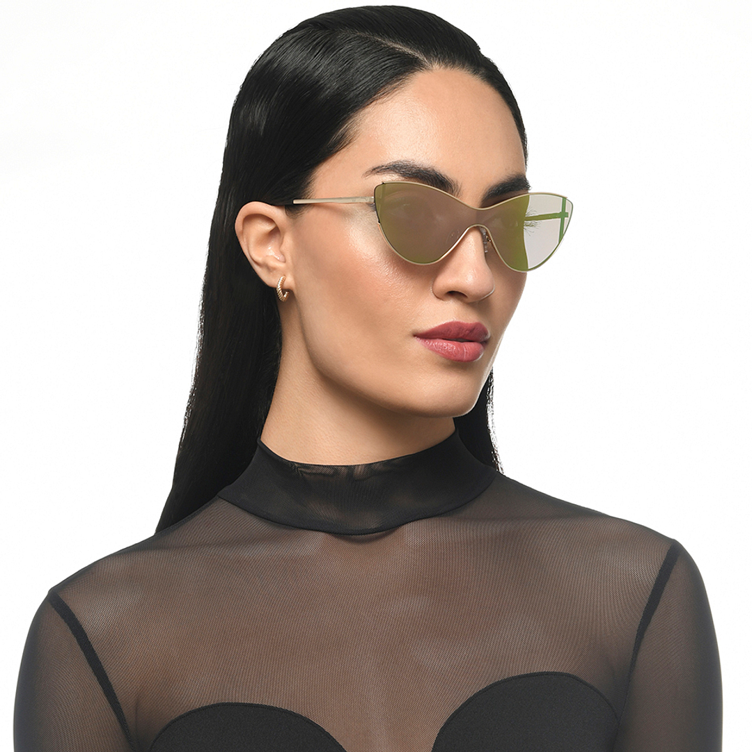 Lenskart Studio Online Gold Full Rim Cat Eye right side