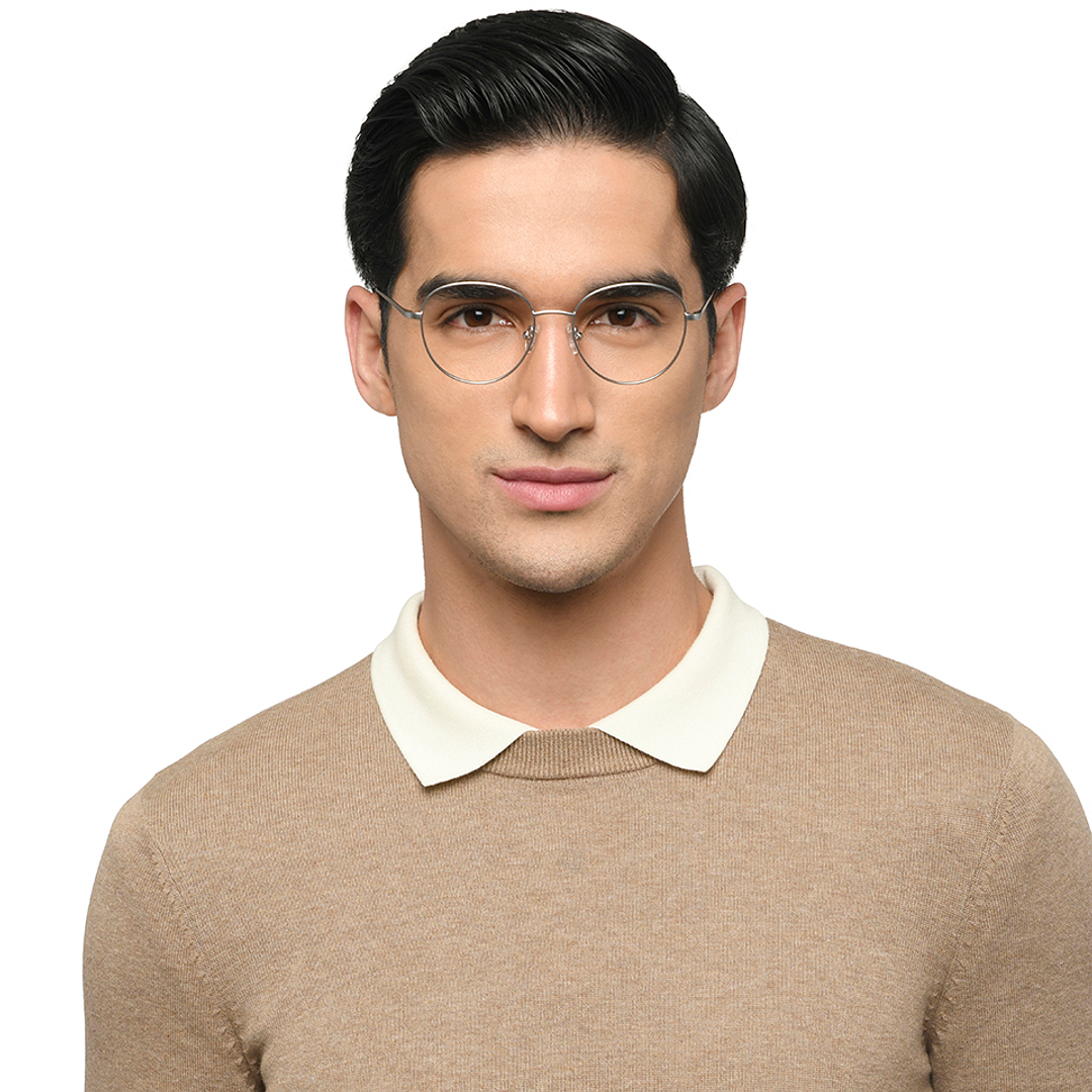 Lenskart Air Online Silver Full Rim Round left side