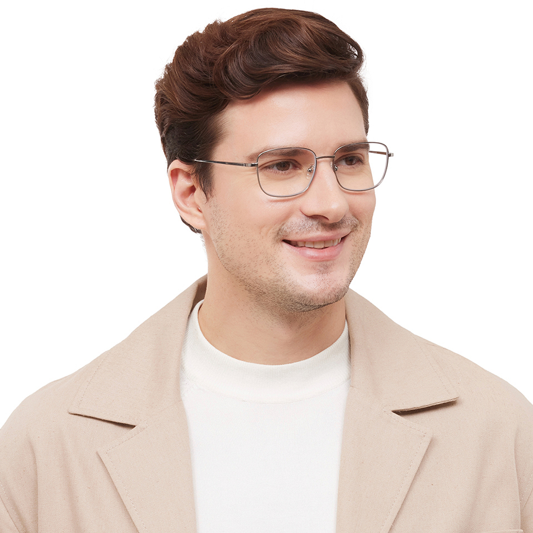 Lenskart Air Online Silver Full Rim Square right side