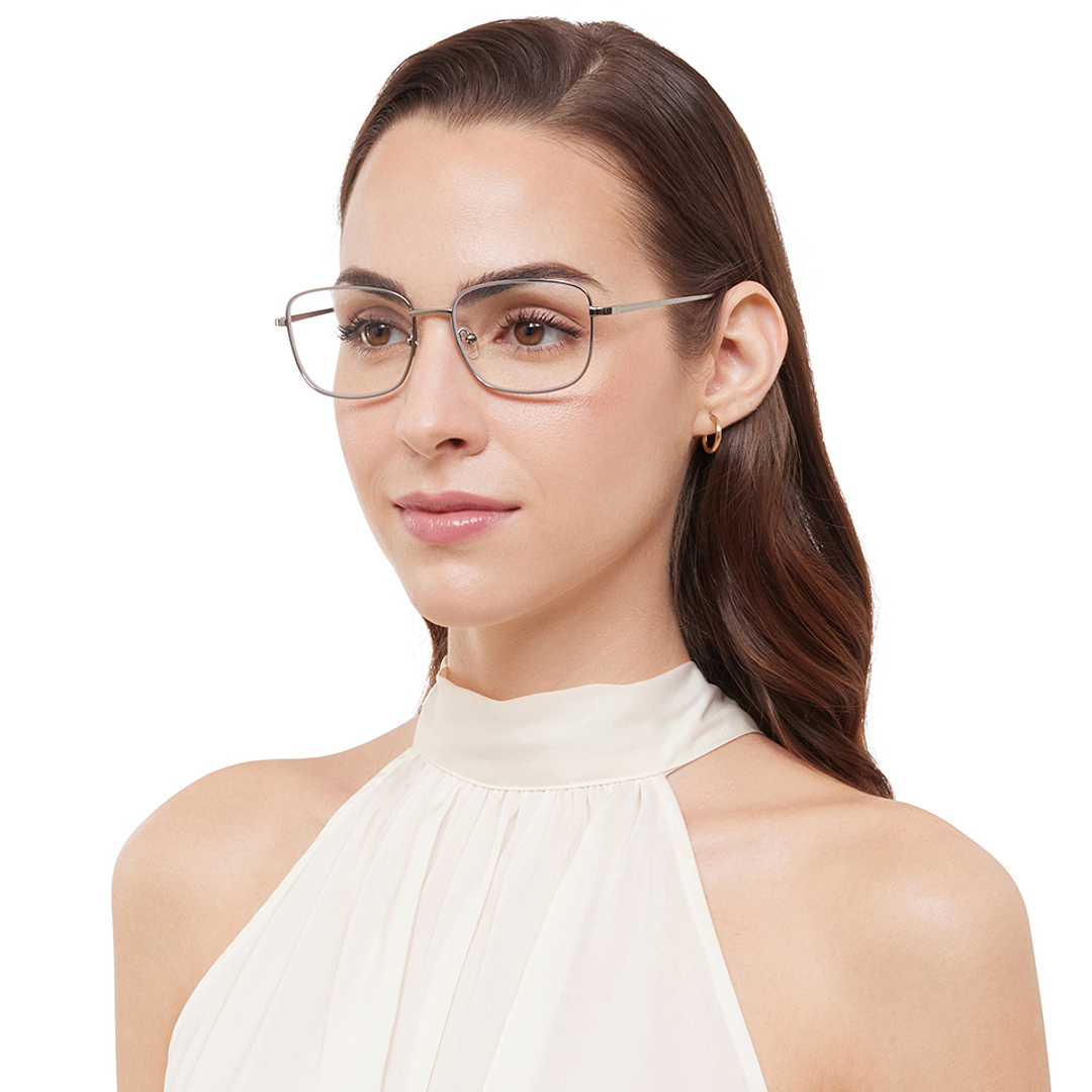 Lenskart Air Online Silver Full Rim Square right side