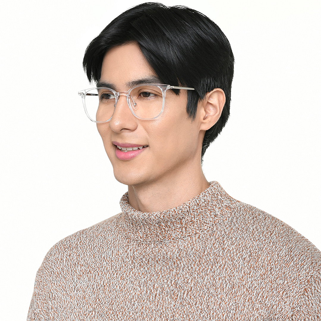 Lenskart Air Crystal Transparent Full Rim Round right side