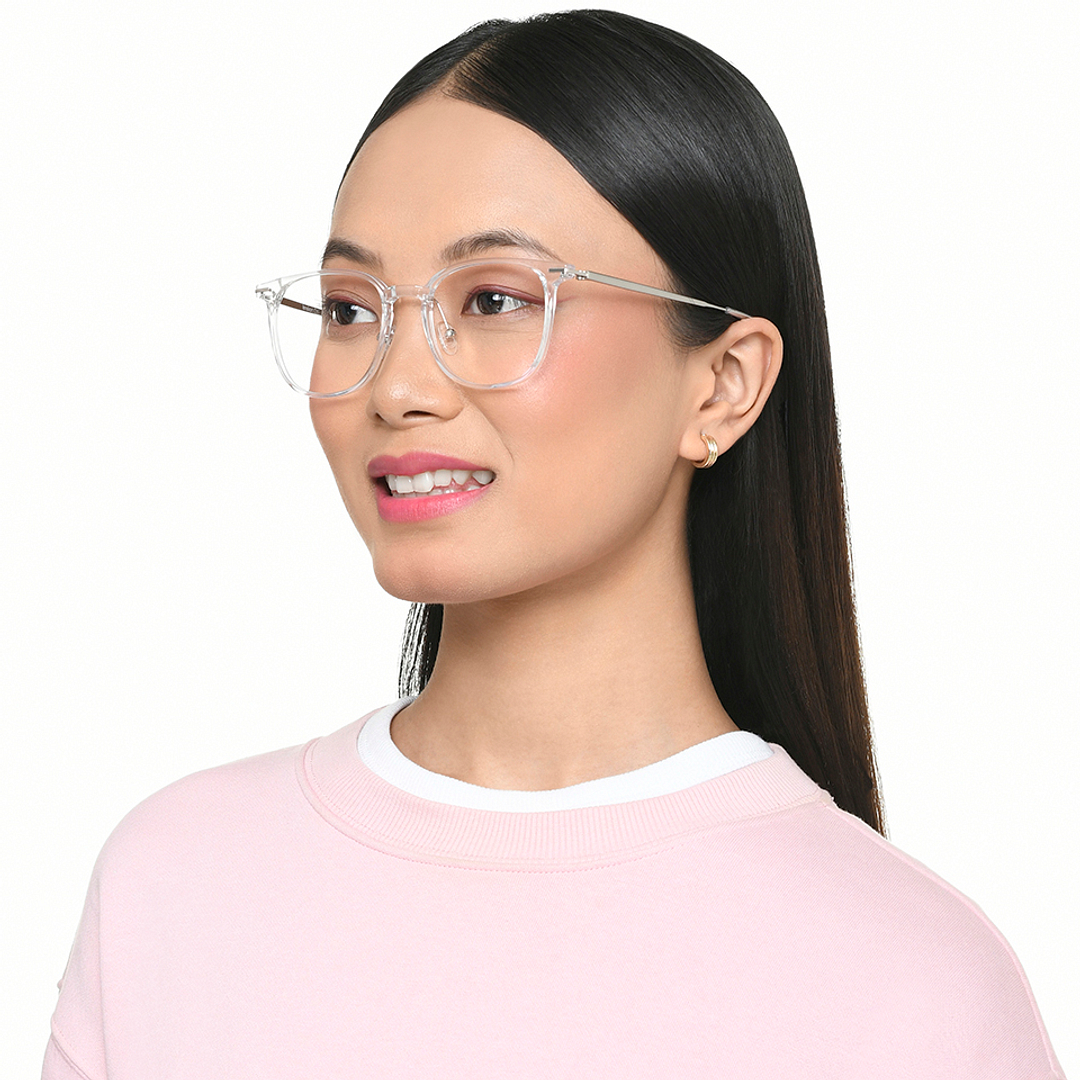Lenskart Air Crystal Transparent Full Rim Round right side