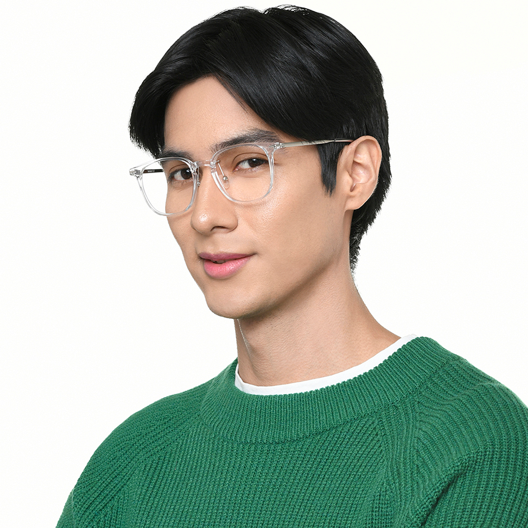 Lenskart Air Crystal Transparent Full Rim Round right side