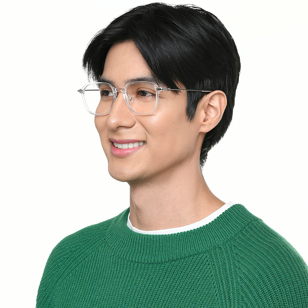 Lenskart Air Crystal Transparent Full Rim Square right side