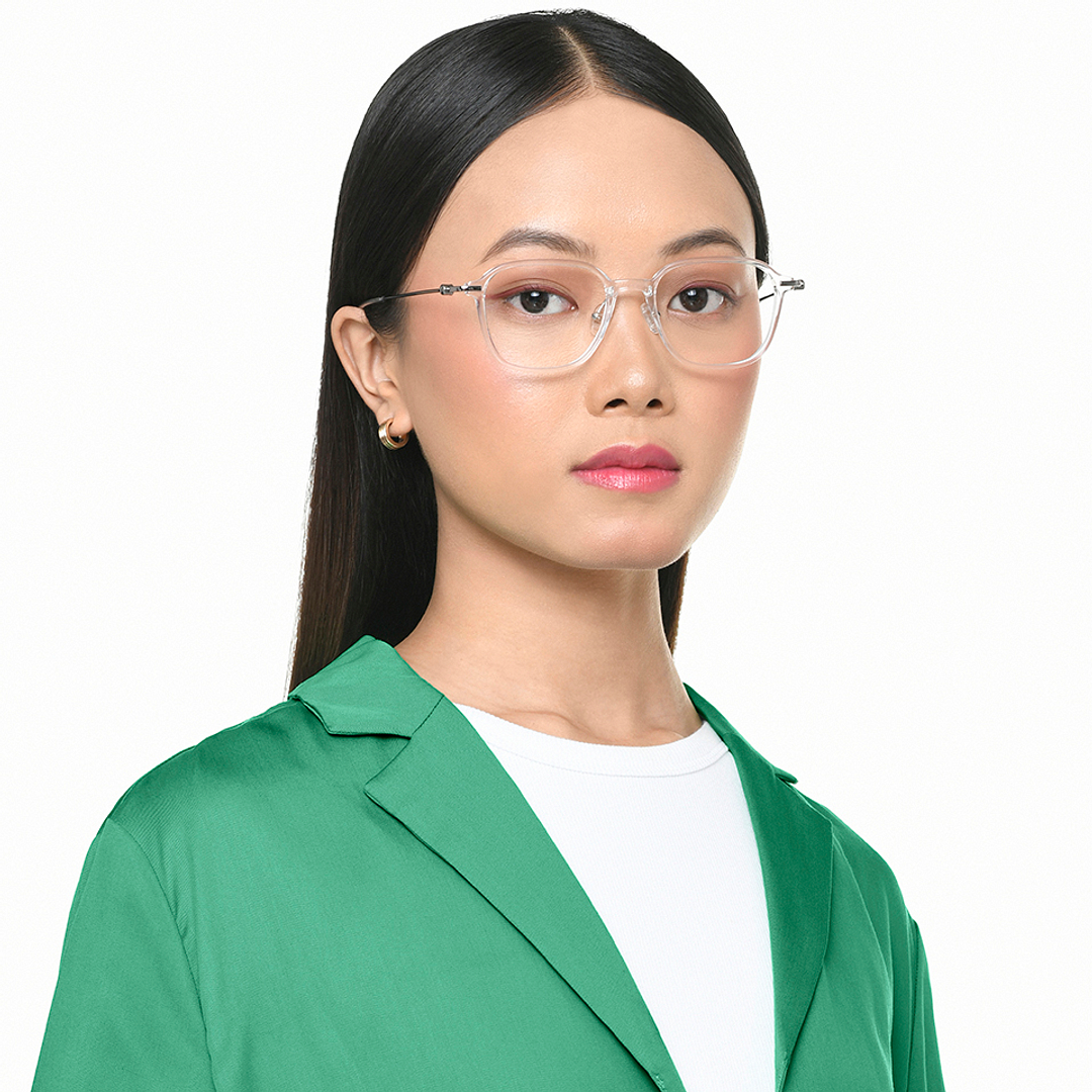 Lenskart Air Crystal Transparent Full Rim Square right side