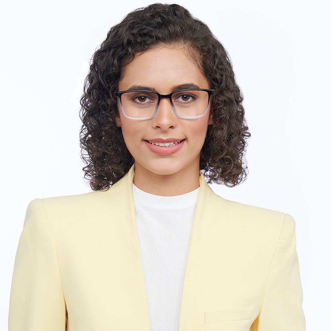 Lenskart Air Sky Blue Full Rim Rectangle right side