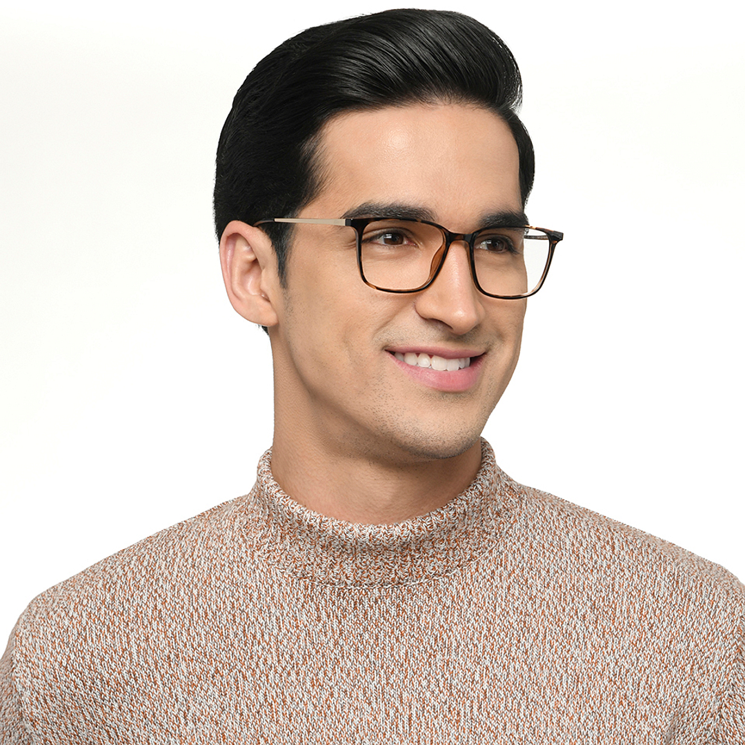 Lenskart Air Tortoise Full Rim Square left side