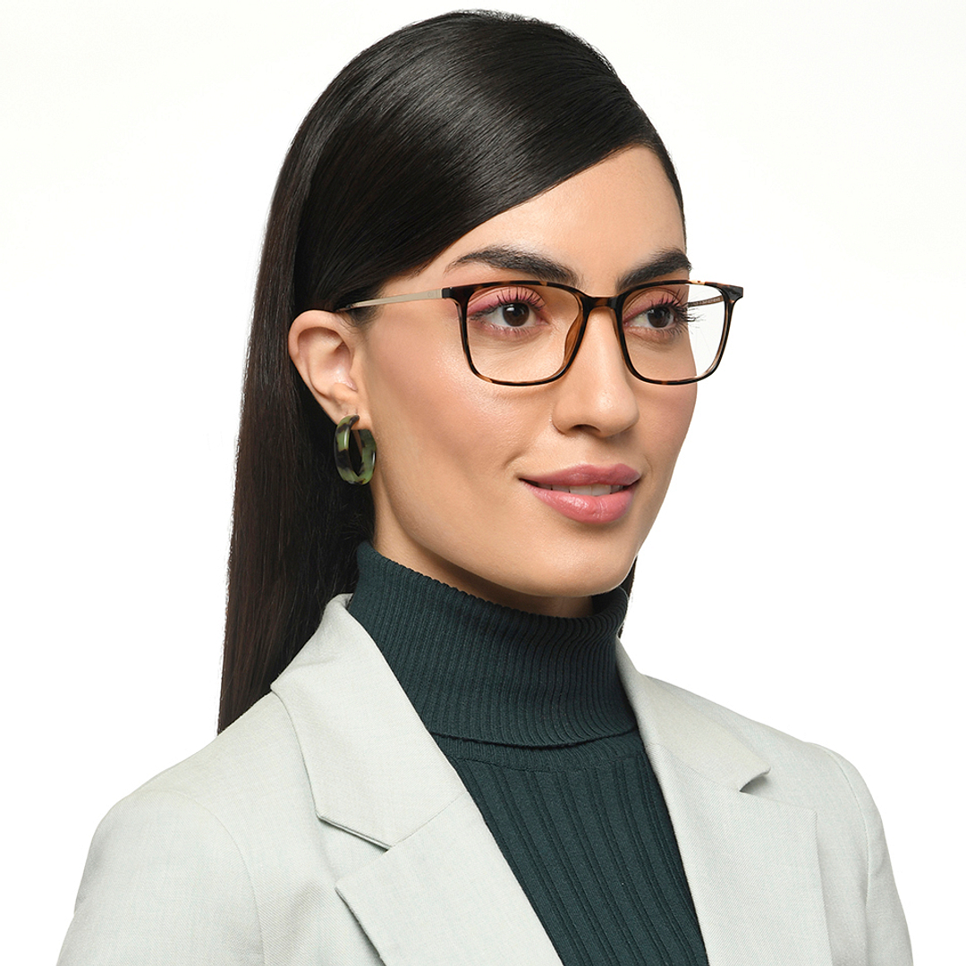 Lenskart Air Tortoise Full Rim Square left side