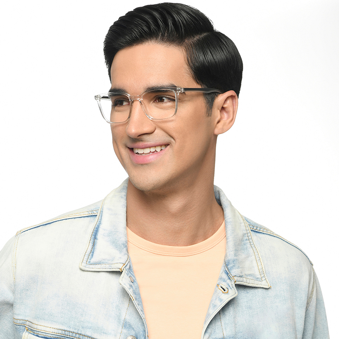 Lenskart Air Crystal Transparent Full Rim Square right side