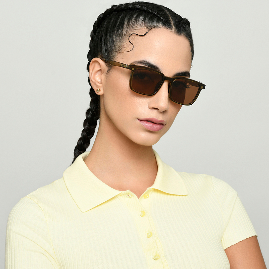 Lenskart Air Online Brown Transparent Full Rim Square right side