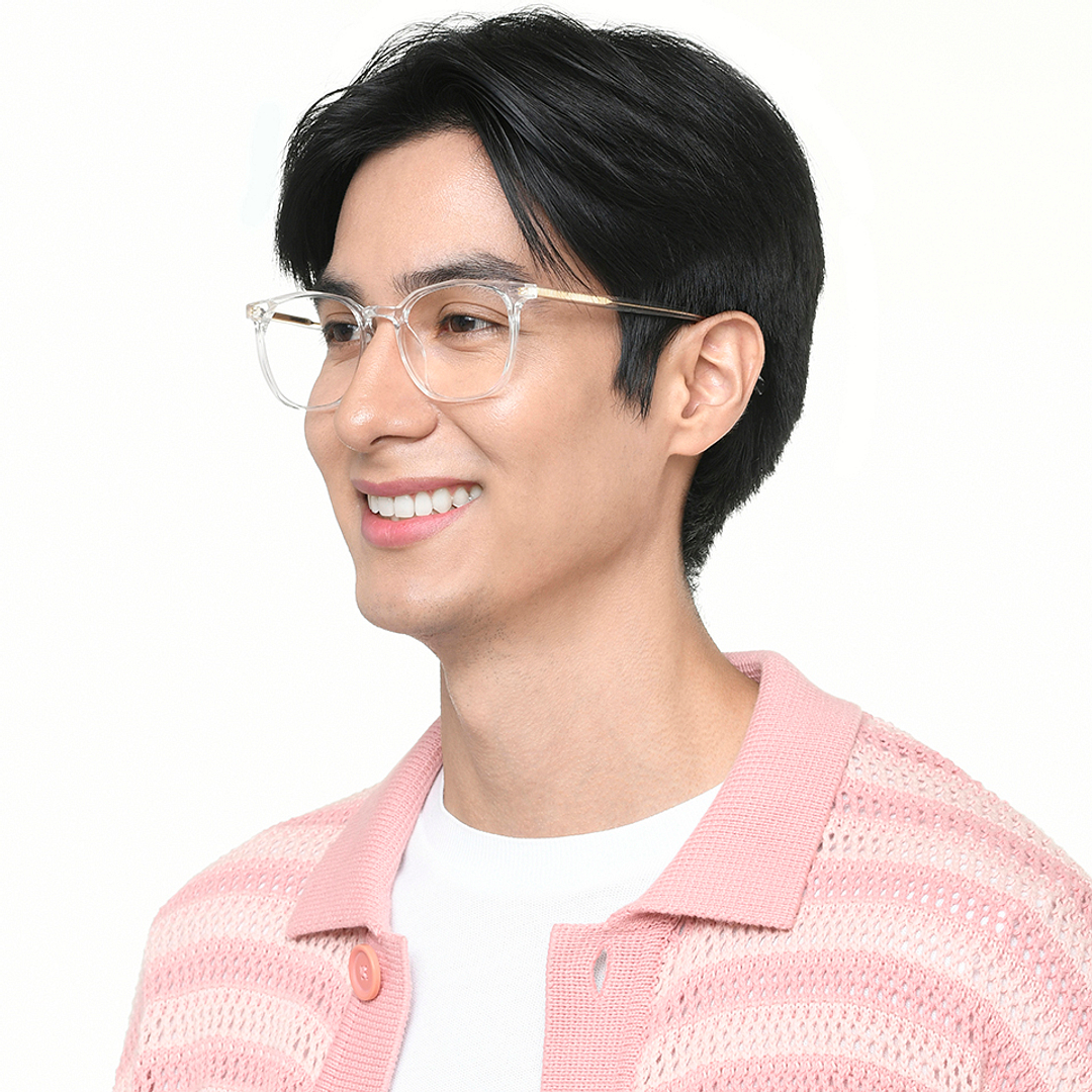 Lenskart Air LA Crystal Transparent Full Rim Square right side