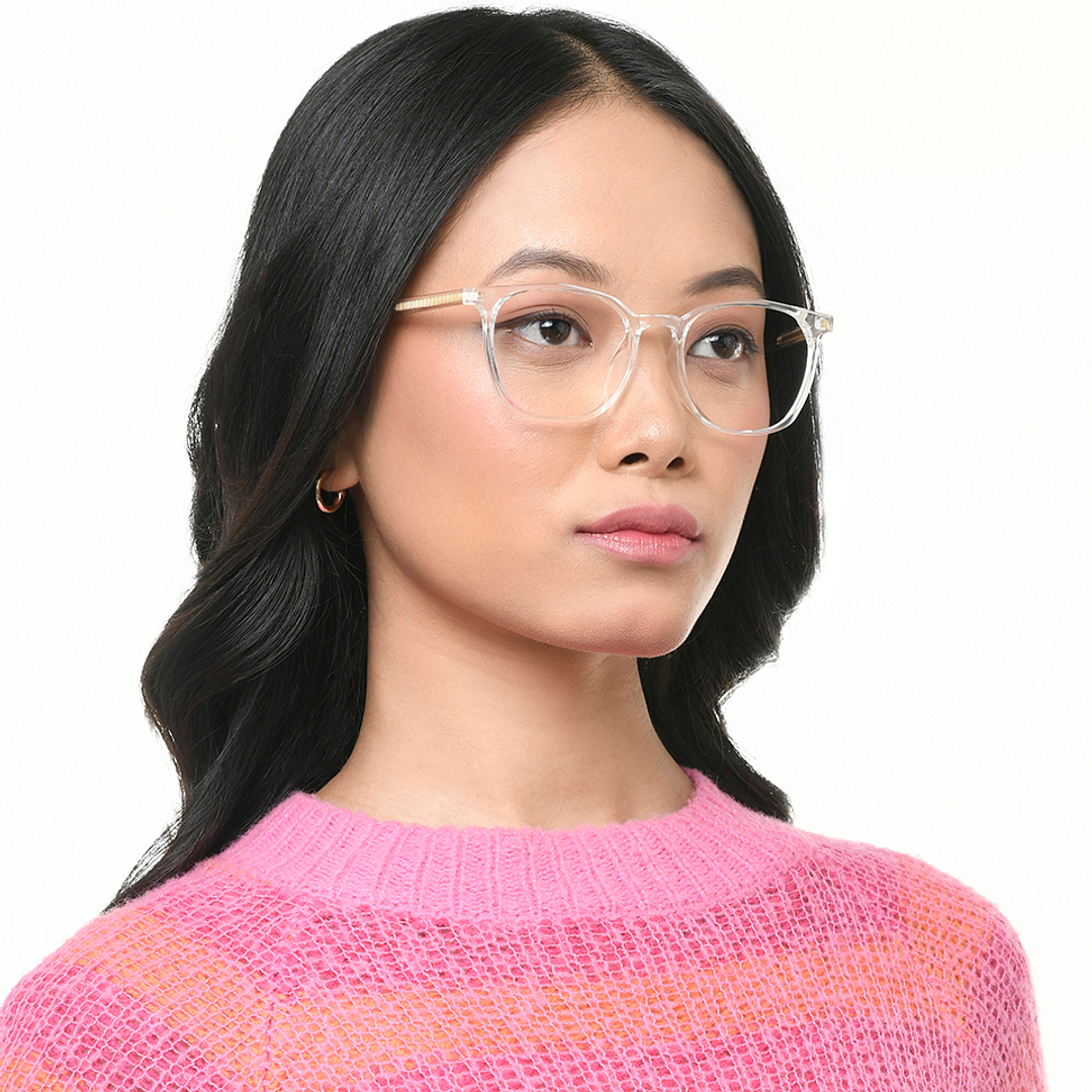 Lenskart Air LA Crystal Transparent Full Rim Square right side