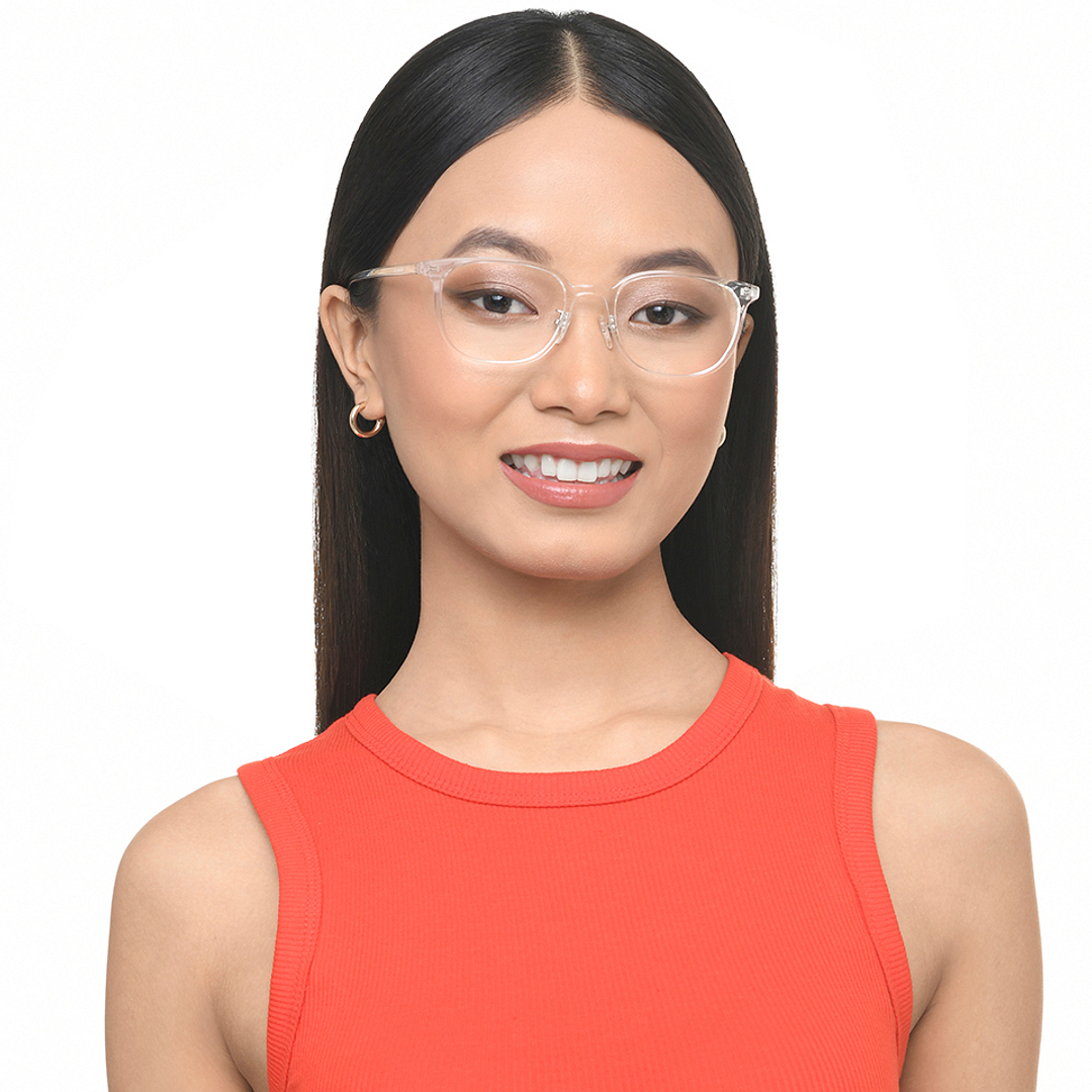 Lenskart Air Online Crystal Transparent Full Rim Square right side