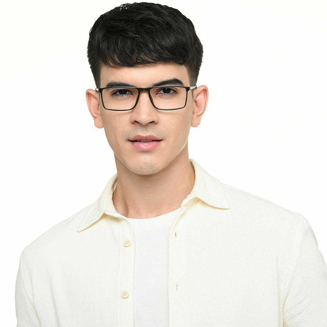Lenskart Air Online Green Transparent Full Rim Rectangle right side