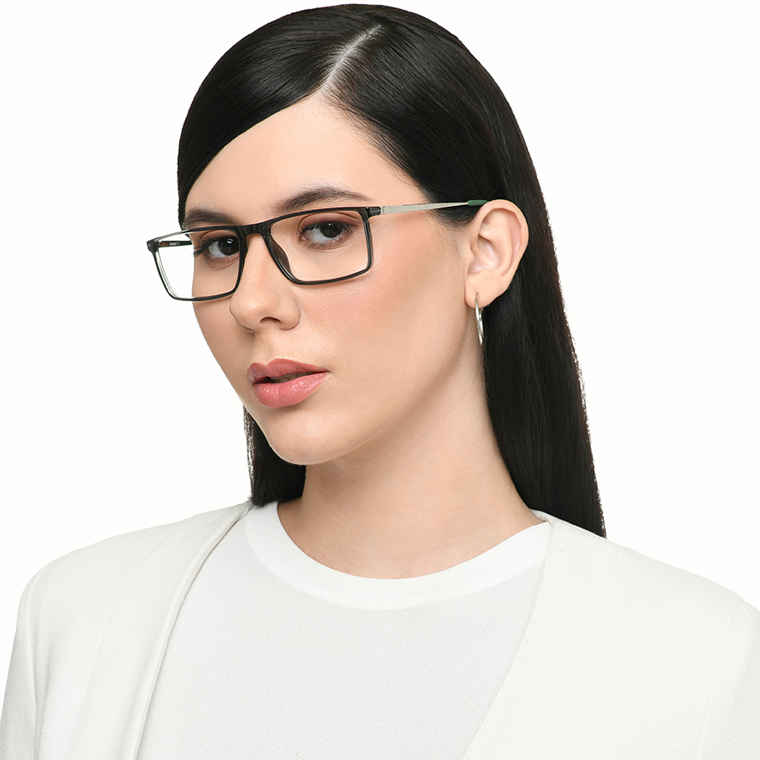 Lenskart Air Online Green Transparent Full Rim Rectangle right side