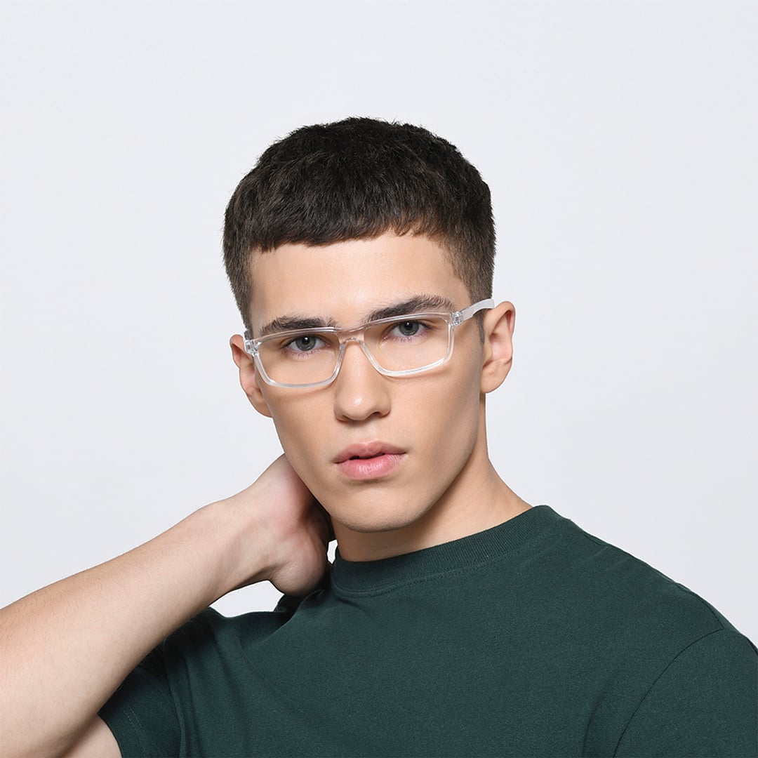Lenskart Air Online Crystal Transparent Full Rim Rectangle left side