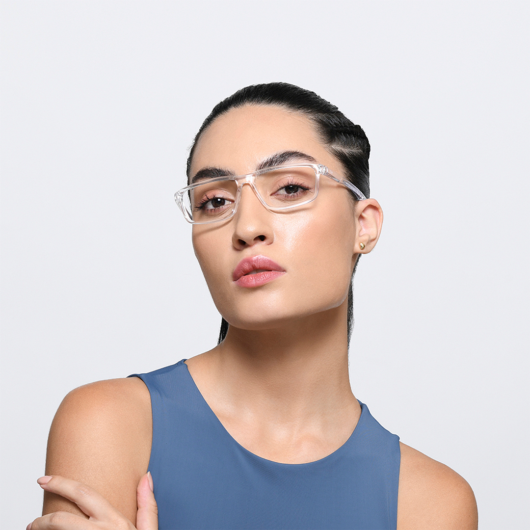 Lenskart Air Online Crystal Transparent Full Rim Rectangle left side