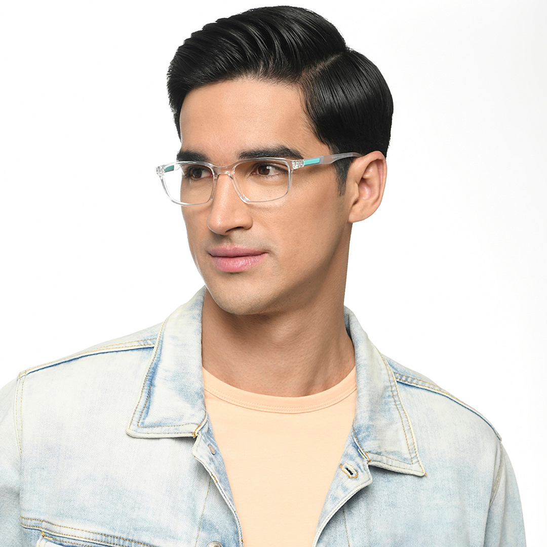 Lenskart Air Crystal Transparent Full Rim Rectangle right side