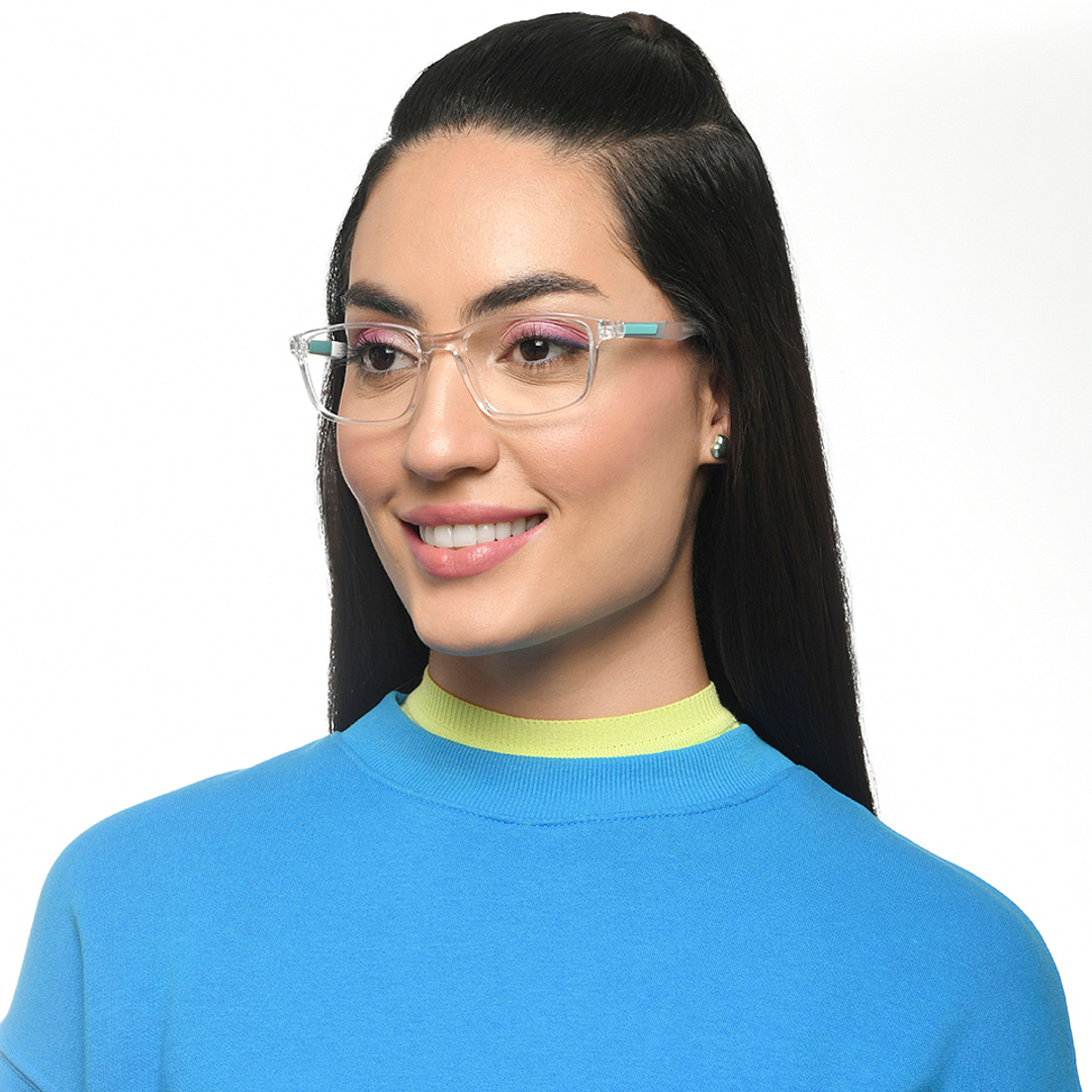 Lenskart Air Crystal Transparent Full Rim Rectangle left side