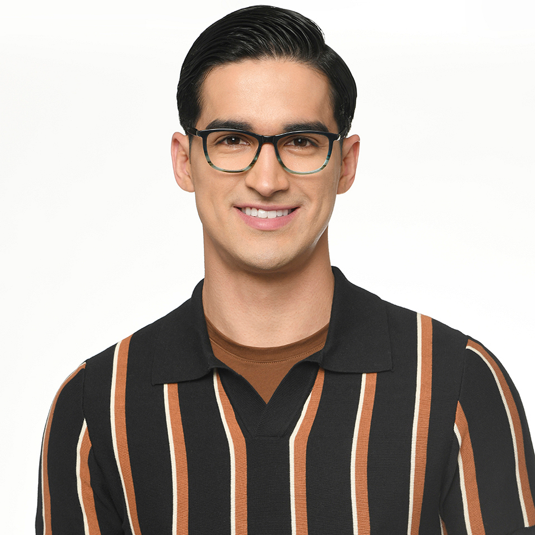 Vincent Chase Black Full Rim Rectangle left side