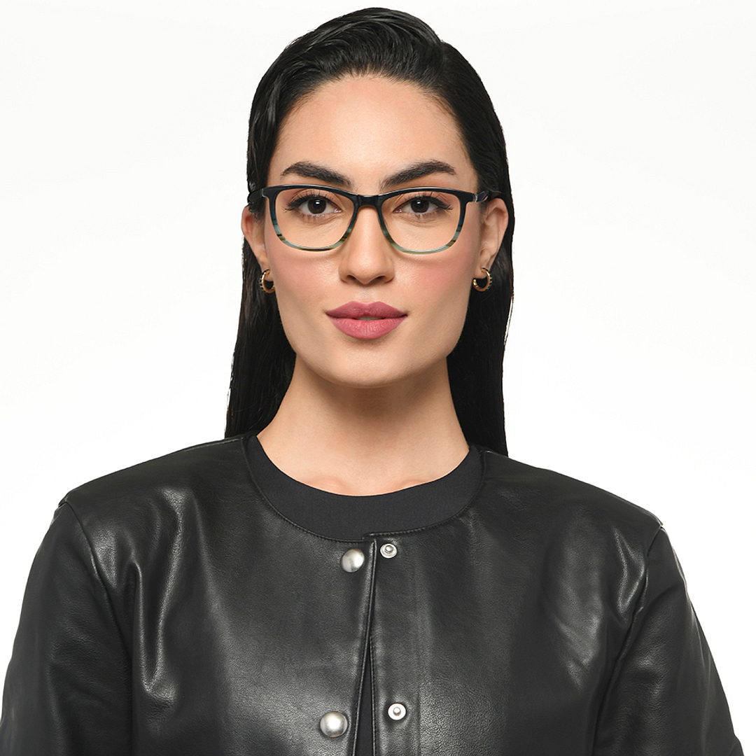 Vincent Chase Black Full Rim Rectangle left side