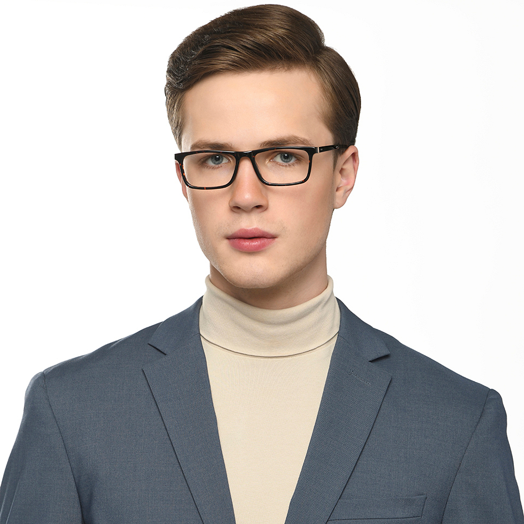 Vincent Chase Black Full Rim Rectangle left side