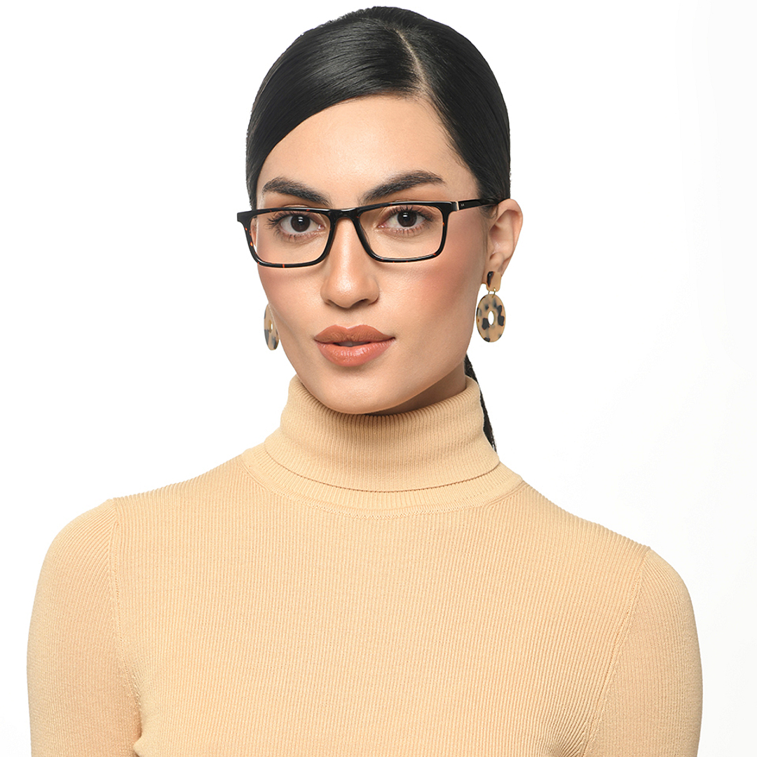 Vincent Chase Black Full Rim Rectangle left side