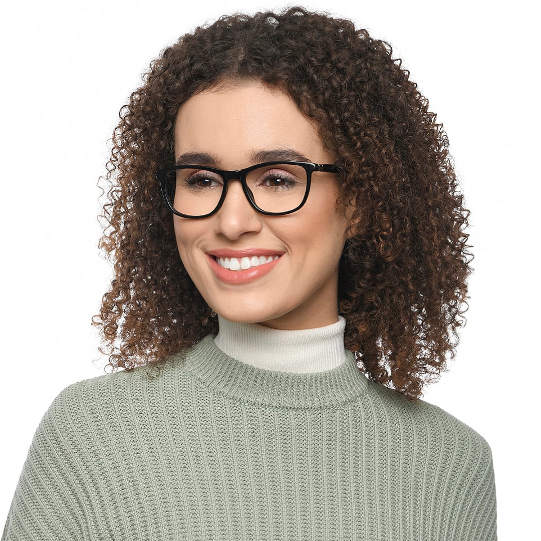 Vincent Chase Black Full Rim Rectangle left side