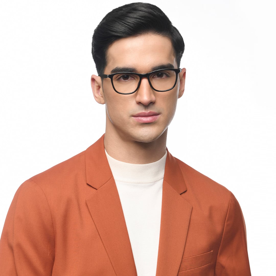 Vincent Chase Black Full Rim Rectangle left side