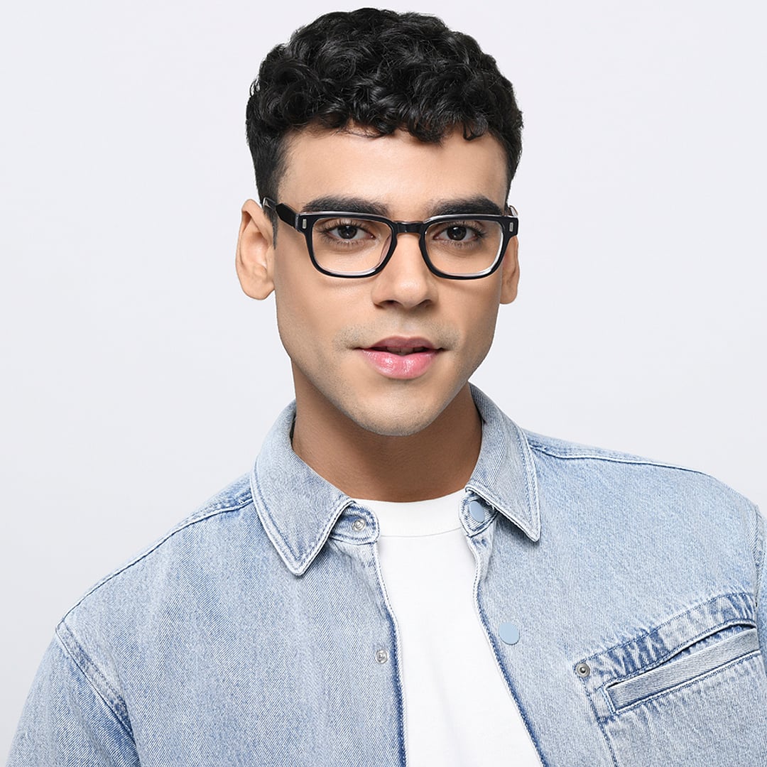 Vincent Chase Black Full Rim Rectangle right side