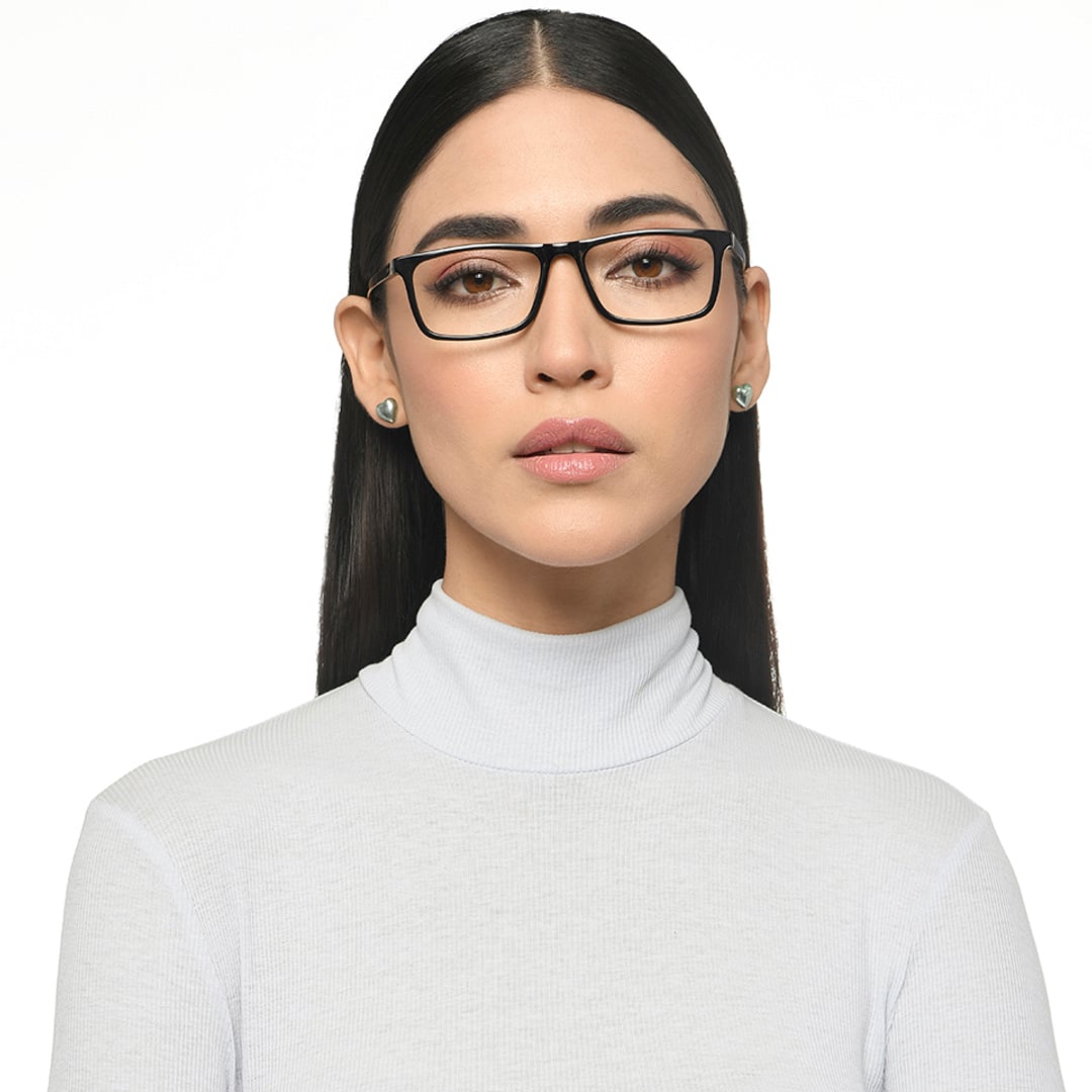 Vincent Chase Black Full Rim Rectangle left side