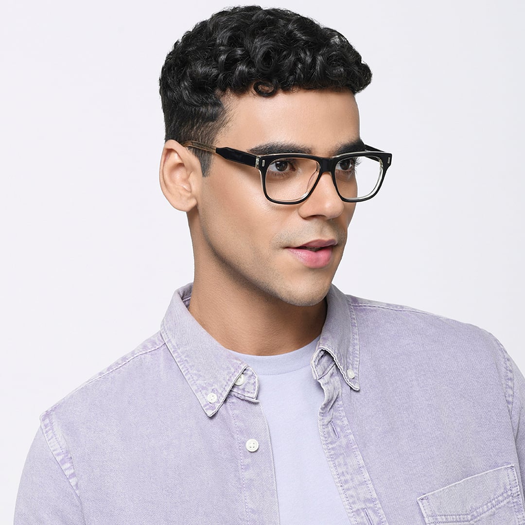 Vincent Chase Black Full Rim Square right side